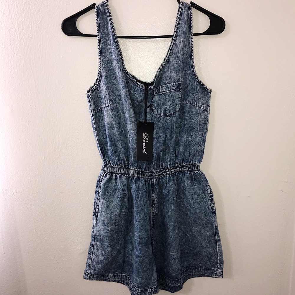 Denim Romper